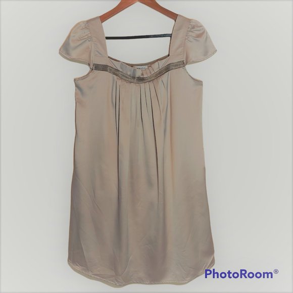 Axara Paris Champagne Babydoll Dress-Women Size 8 - Picture 1 of 6